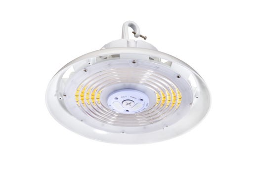 Topaz Round White Highbay Power & Color Select 100-120-150W 4-5K to 22,900lm 120-277V 90Deg Beam Angle