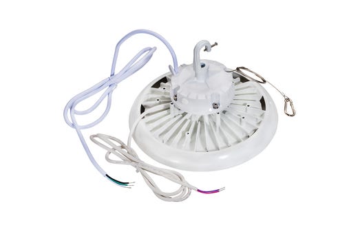 Topaz Round White Highbay Power & Color Select 100-120-150W 4-5K to 22,900lm 120-277V 90Deg Beam Angle