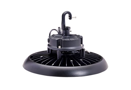 Topaz Round Black Highbay Power & Color Select 150-180-200W 4-5K to 30,500lm 120-277V 90Deg Beam Angle