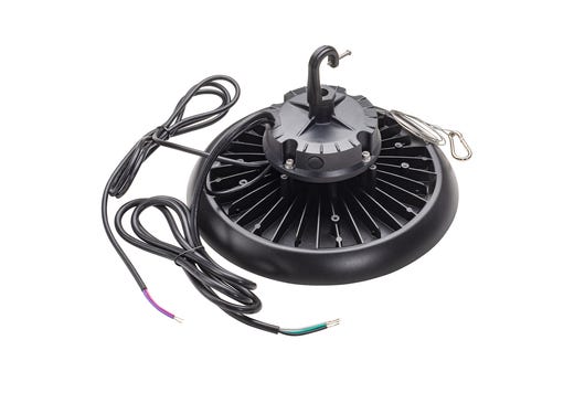 Topaz Round Black Highbay Power & Color Select 150-180-200W 4-5K to 30,500lm 120-277V 90Deg Beam Angle