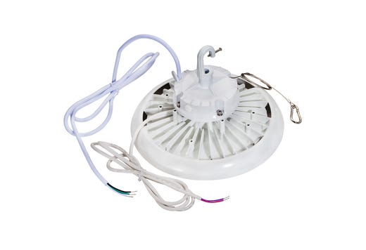 Topaz Round White Highbay Power & Color Select 150-180-200W 4-5K to 30,500lm 120-277V 90Deg Beam Angle