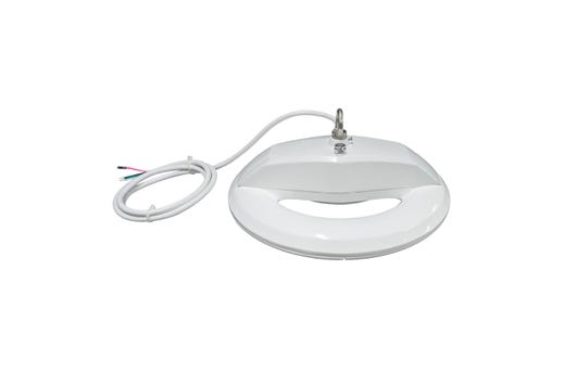 LED Round Wash Down High Bay Lumen Select (15650-23750-31400lm, 100/150/200W) CCT Select (4K-5K) Control Ready Univ 120-277V NSF IP69 White Housing Gen-2