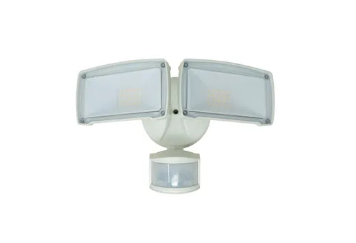 Topaz 2-Head Motion Activated White LED Security Light 32W 3200lm 6000K Wall Mount