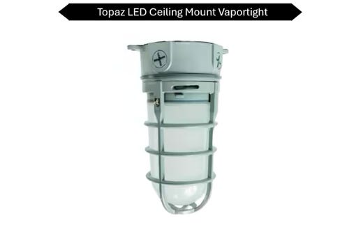 LED Vaportight Ceiling Mount Fixture 15W 4K 120V Gray LED product