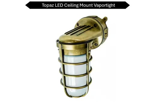 LED Vaportight Wall Mount Fixture 15W 4K 120V Antique Bronze lighting product image