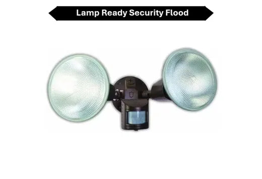 Topaz Lamp Ready 2-Head Security Flood Bronze wtih 110 Degree Motion Sensor use with PAR (LED or Incandescent)