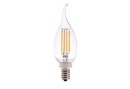LED Antique Filament Flame Tip (CA10) Candelabra (E12) 3000K 5.5W