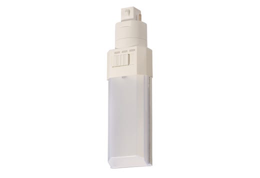 Topaz PLT Plug-in Lamp Vertical Type B Bypass CCT Select Cool Colors 35-40-50K 2-pin G24d Base to1050lm
