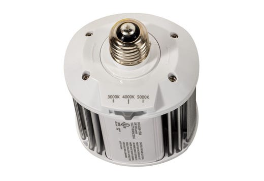Topaz LED HID Retrofit Lamp Power & Color Selectable 5W-10W-20W 3K-4K-5K to 3000lm E26 Base with Support Brace Included