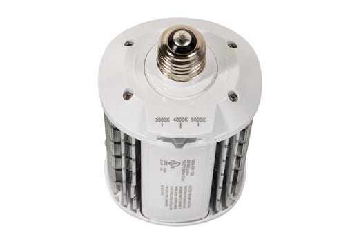 Topaz LED HID Retrofit Lamp Power & Color Selectable 10W-20W-30W 3K-4K-5K to 4800lm E26 Base with Support Brace Included