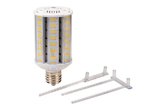 Topaz LED HID Retrofit Lamp Power & Color Selectable 10W-20W-30W 3K-4K-5K to 4800lm EX39 Base with Support Brace Included