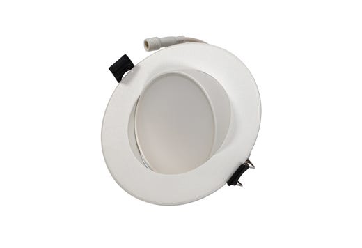 Topaz 4in Canless Adjustable Gimbal Recessed Downlight 9.5W 780lm 5-CCT Select 120V 65W-Equiv