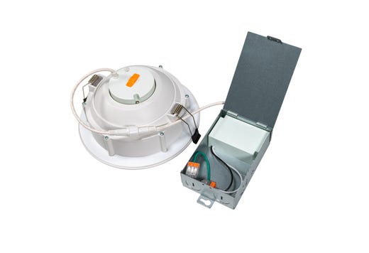 Topaz 6in Canless Adjustable Gimbal Recessed Downlight 15W 1250lm 5-CCT Select 120V 85W-Equiv