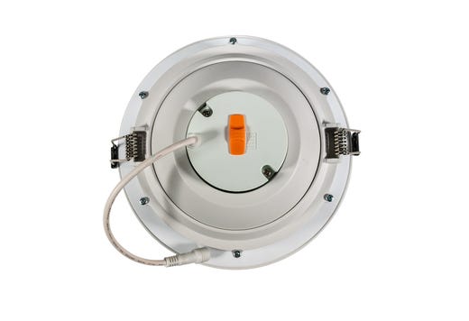 Topaz 6in Canless Adjustable Gimbal Recessed Downlight 15W 1250lm 5-CCT Select 120V 85W-Equiv