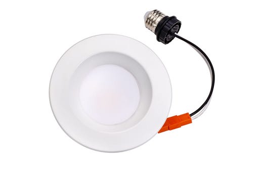 Topaz LED Performance Retrofit Downlight 4in 6.5W 5-Color Select Smooth Trim Polyamide Plastic 550lm IC Rated Dimmable