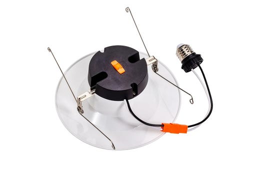 Topaz LED Performance Retrofit Downlight 6in 11W 5-Color Select Smooth Trim Polyamide Plastic 1000lm IC Rated Dimmable
