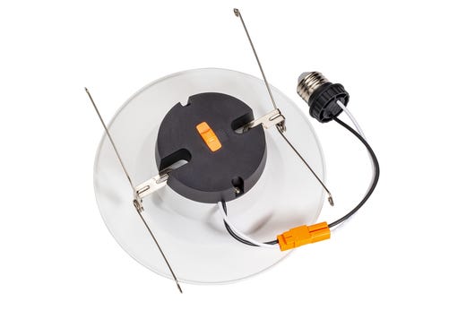 Topaz LED Performance Retrofit Downlight 6in 11W 5-Color Select Baffle Trim Polyamide Plastic 1000lm IC Rated Dimmable