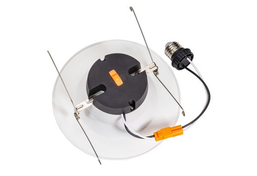 Topaz LED Performance Retrofit Downlight 6in 9W 5-Color Select Baffle Trim Polyamide Plastic 770lm IC Rated Dimmable