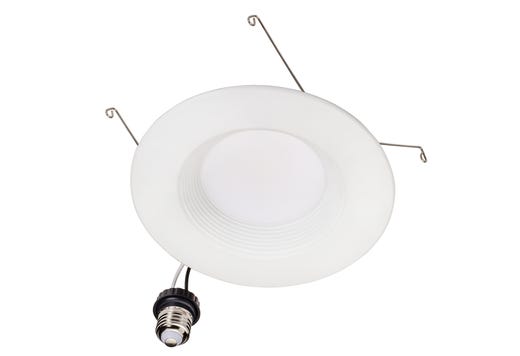 Topaz LED Performance Retrofit Downlight 6in 9W 5-Color Select Baffle Trim Polyamide Plastic 770lm IC Rated Dimmable