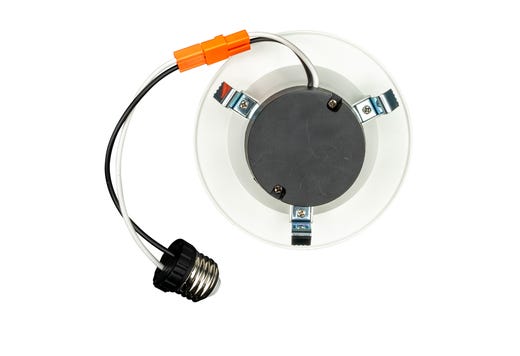 Topaz 4in Retrofit Downlight 6W 3000K 550lm White Smooth Trim Economical 120V 50W-equiv