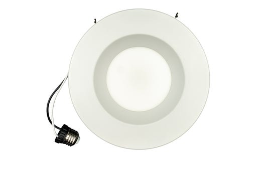 Topaz LED Performance Retrofit Downlight 6in 3-Watt & 5-Color Select (max 13W 1250lm) Polyamide Plastic Smooth Trim 120V 90CRI Dimmable White