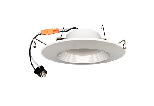 6in Retrofit Downlight 8W 3000K White Baffle Trim Economical 120V