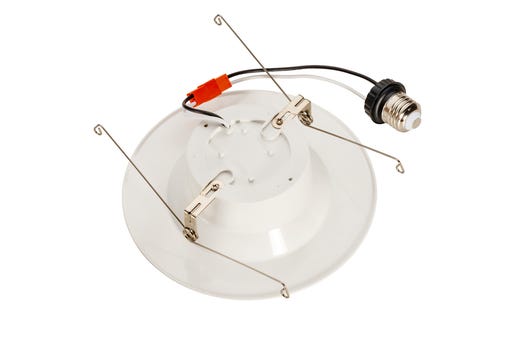Topaz 6in Retrofit Downlight 8W 3000K 730lm White Smooth Trim Economical 120V 60W-equiv