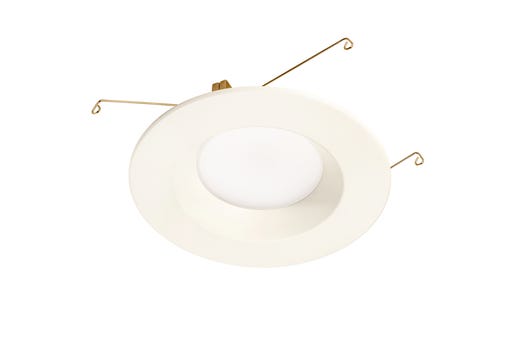 Topaz 6in Retrofit Downlight 8W 4000K 730lm White Smooth Trim Economical 120V 60W-equiv