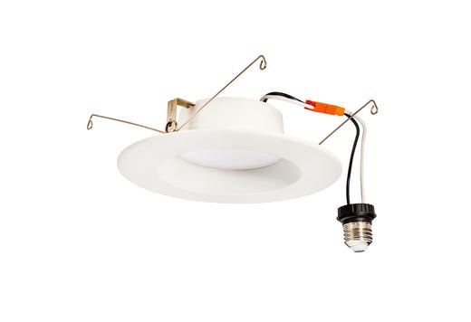 6in Retrofit Downlight 8W 3000K White Smooth Trim Economical 120V lighting product image