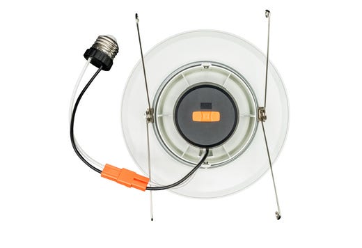 Topaz LED Performance Gimbal Retrofit Downlight 6in 11W 5-Color Select Smooth Trim Polyamide Plastic 1000lm Dimmable