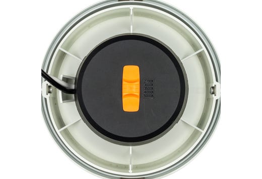 Topaz LED Performance Gimbal Retrofit Downlight 6in 9W 5-Color Select Smooth Trim Polyamide Plastic 810lm Dimmable