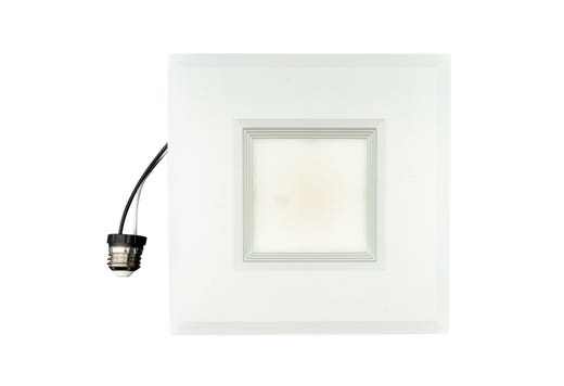 Topaz LED Performance Square Retrofit Downlight 6in 9W 5-Color Select Smooth Trim Polyamide Plastic 810lm Dim