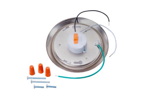 Topaz 4in Surface Mount Downlight 5-CCT Selectable 8W 660lm Brushed Nickel Trim Dimmable 90CRI 120V