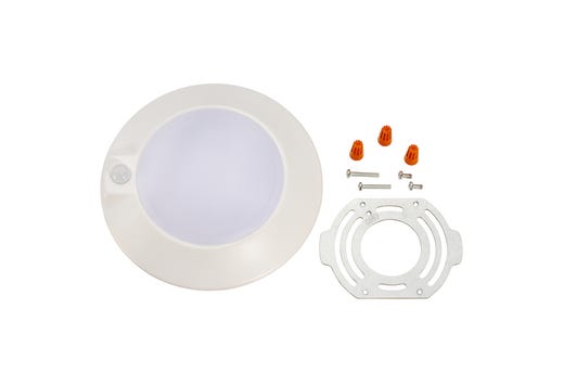 Topaz 6in Surface Mount Downlight with PIR Motion Sensor 3000K 14W 990lm White Non-Dimmable 90CRI 120V