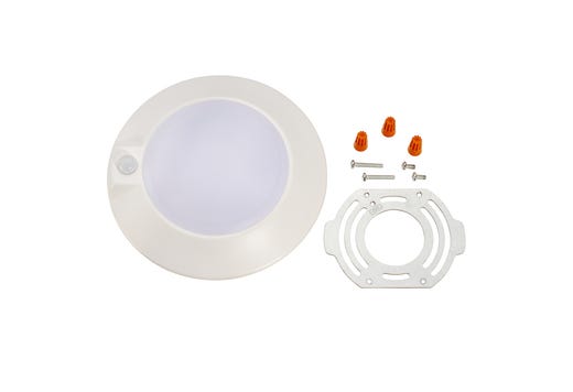 Topaz 6in Surface Mount Downlight with PIR Motion Sensor 4000K 14W 990lm White Non-Dimmable 90CRI 120V