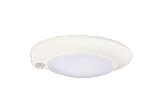 Topaz 6in Surface Mount Downlight with PIR Motion Sensor 4000K 14W 990lm White Non-Dimmable 90CRI 120V