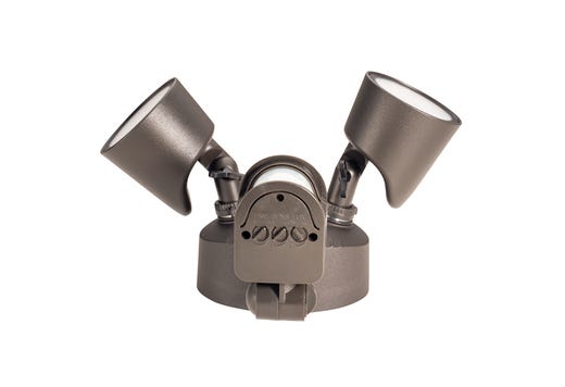 Topaz 24W Security 2-Head Flood Light 4000K Bronze with Motion Sensor