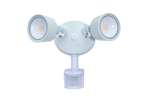 24W Security 2-Head Flood Light 4000K White with Motion Sensor LED product