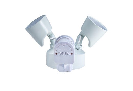 Topaz 24W Security 2-Head Flood Light 4000K White with Motion Sensor