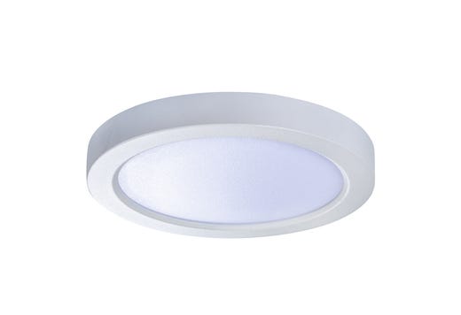 Topaz 5in Round White Surface Mount Disk 11W 5-CCT Select 910lm 65W-equiv Dimmable 120V 90CRI
