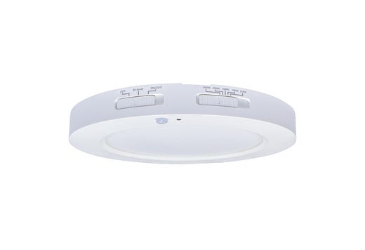 Topaz 7in Round White Surface Mount Disk with PIR Motion Sensor 13W 5-CCT Select 1150lm 75W-equiv Dimmable 120V 90CRI