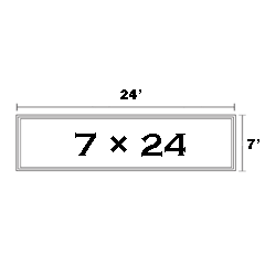 7'' X 24'' Surface-Mounted Panels