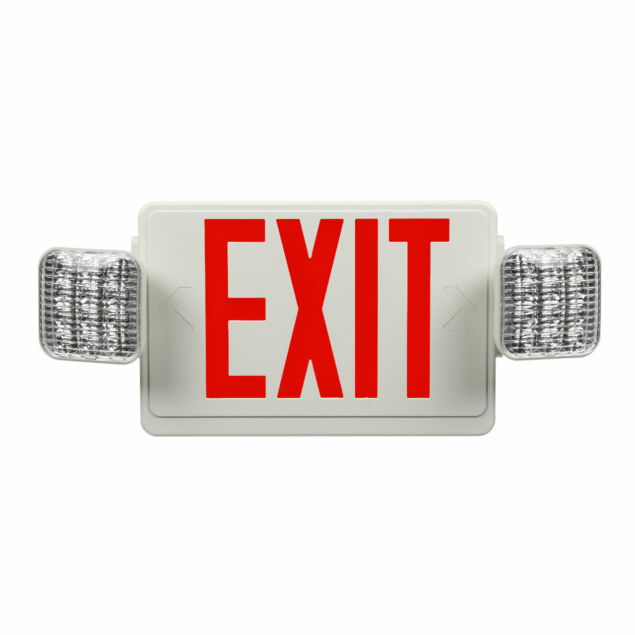 Indoor LED Emergency Light Exit Sign Lighting Standard Twin Square Head 6pcs 