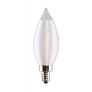 SATCO S11302 4W CA11 LED; Satin Spun Clear; Candelabra base; 2700K; 120V