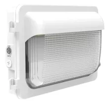 Naturaled  9674 FXTWX60SW/8CCT3/WH-PHO (Slim Forward Throw Wallpack LED - CCT- Photocell) 120-277V (25W/40W/60W) 50,000Hr 3,729/5,000/7,538 3000K/4000K/5000K