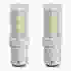 Bulbrite 861541 LED4DC/27K/D-2PK 4.5 Watt T5 Mini LED Light Bulb, Line Voltage Dimmable Double-Contact Bayonet Base (BA15D) Warm White Light Bulb (Pack of 2)