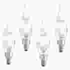 Bulbrite 861586 LED5CA10/27K/FIL/E12/3-4PK Pack of (4) 5 Watt Dimmable Clear Filament CA10 Candelabra (E12) LED Light Bulb - 500 Lumens, 2700K