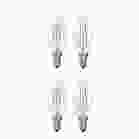 Bulbrite 861587 LED5CA10/30K/FIL/E12/3-4PK  Pack of (4) 5 Watt Dimmable Clear CA10 LED Light Bulbs with Candelabra (E12) Base, 3000K Soft White Light, 500 Lumens