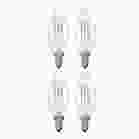 Bulbrite 861588 LED4B11/30K/FIL/4/JA8-4PK Pack of (4) 4 Watt Dimmable Clear Filament B11 Candelabra (E12) LED Bulb - 300 Lumens, 3000K, and 90 CRI