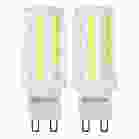 Bulbrite 861604 LED5G9/30K/120/D-2PK Pack of (2) 5 Watt 120V Dimmable Clear T6 LED Mini Light Bulbs with Bi-Pin (G9) Base, 3000K Soft White Light, 550 Lumens